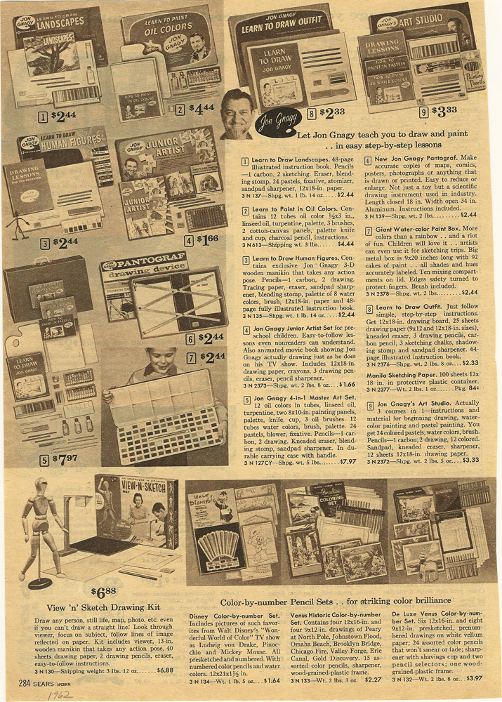 Page from a 1962 Sears catalog