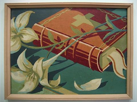 Bible with lilies