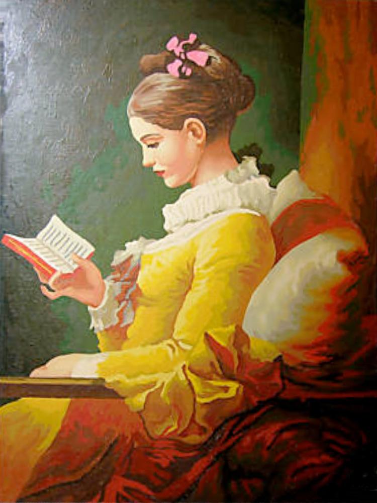 A Young Girl Reading (19HH) | Paint By Number Museum