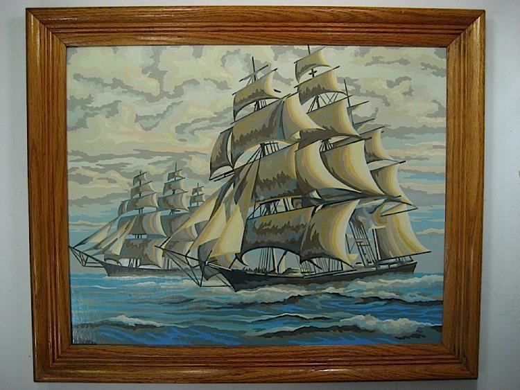 Ships at Sea (38CC) Paint By Number Museum