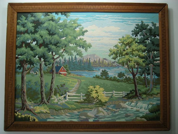Rustic Landscape (50NN2) | Paint By Number Museum