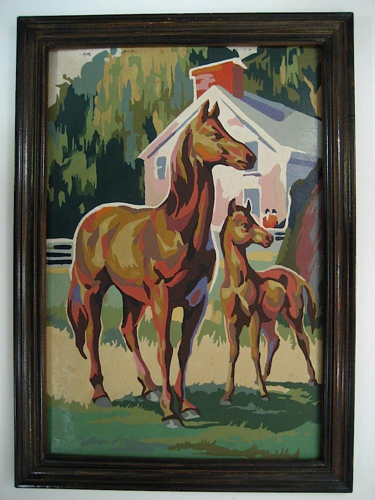 Thoroughbred Horse Trio (45UU3) Paint By Number Museum
