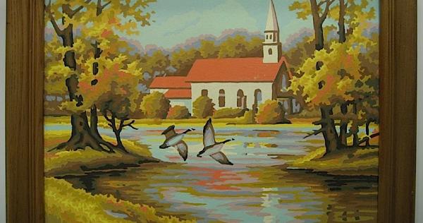 Country Church (7AAA5) | Paint By Number Museum